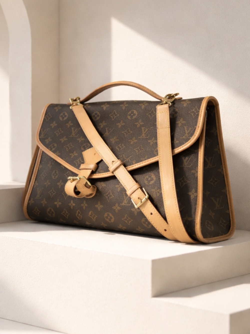 Authentic Louis Vuitton Beverly 2Way Monogram Handbag.